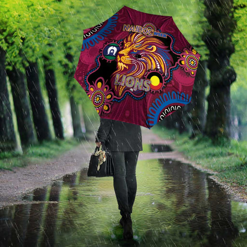 NAIDOC Week Brisbane Lions Umbrella Australian Aboriginal Art