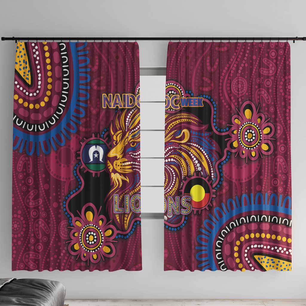 NAIDOC Week Brisbane Lions Window Curtain Australian Aboriginal Art