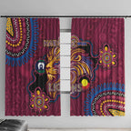 NAIDOC Week Brisbane Lions Window Curtain Australian Aboriginal Art