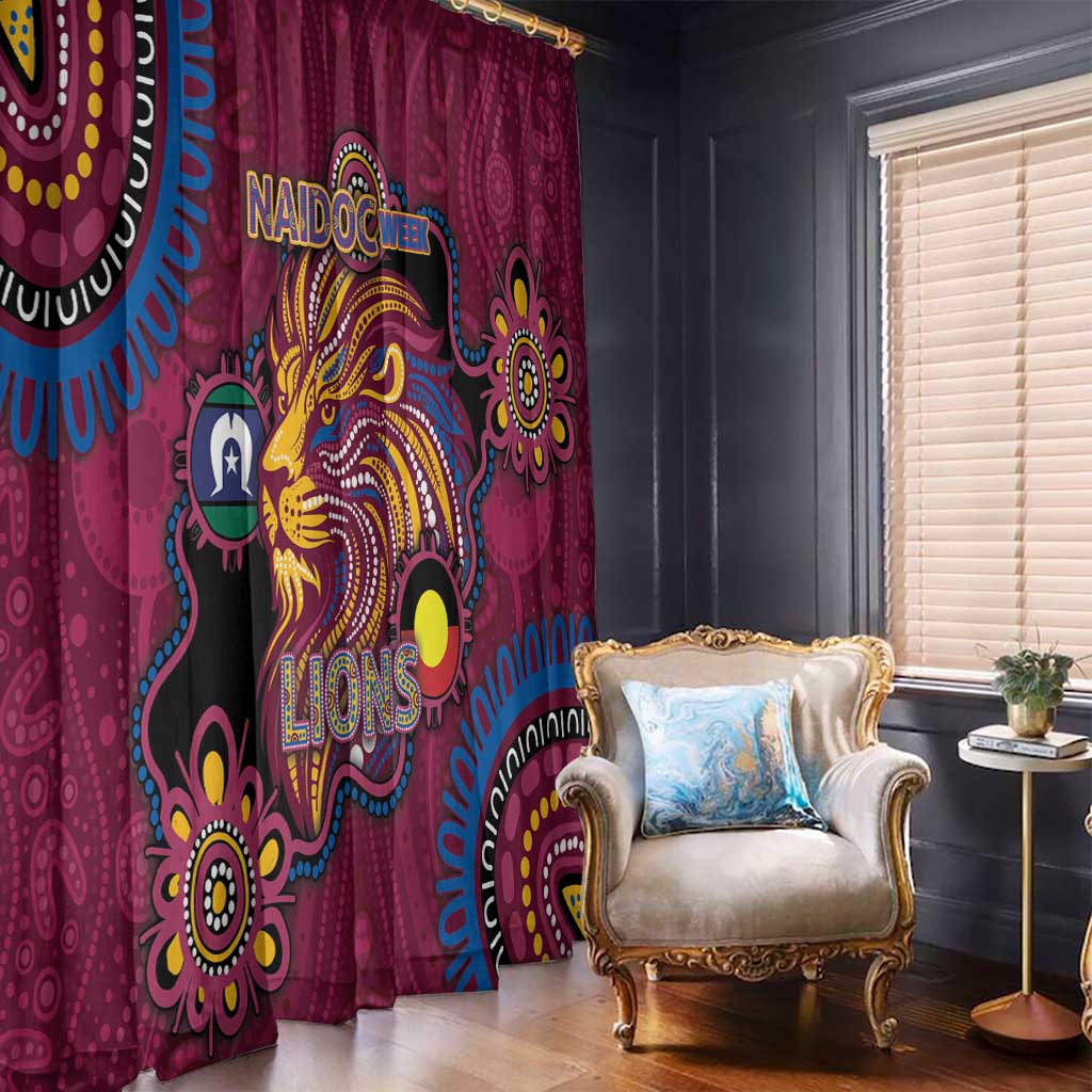 NAIDOC Week Brisbane Lions Window Curtain Australian Aboriginal Art