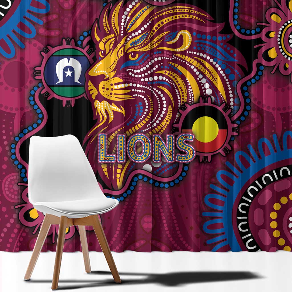 NAIDOC Week Brisbane Lions Window Curtain Australian Aboriginal Art