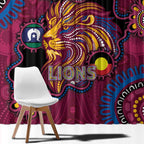 NAIDOC Week Brisbane Lions Window Curtain Australian Aboriginal Art
