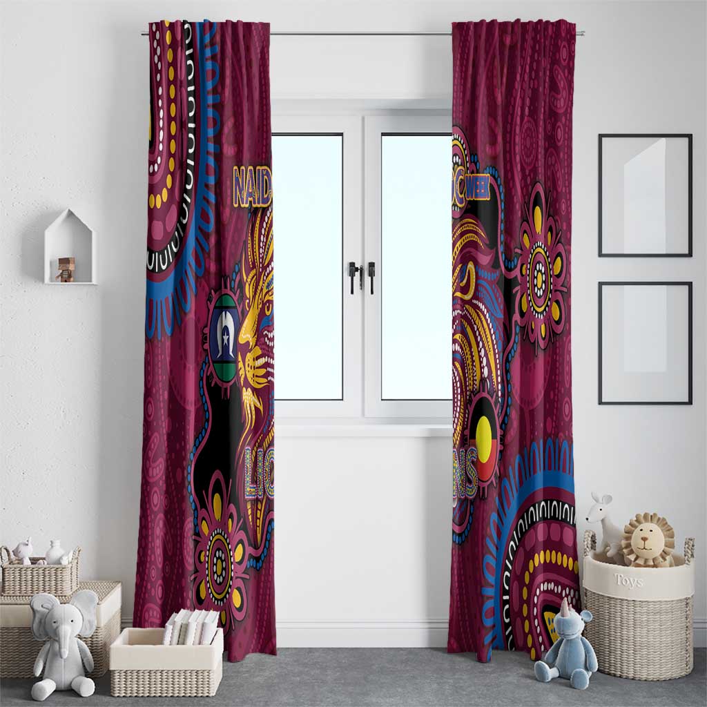 NAIDOC Week Brisbane Lions Window Curtain Australian Aboriginal Art