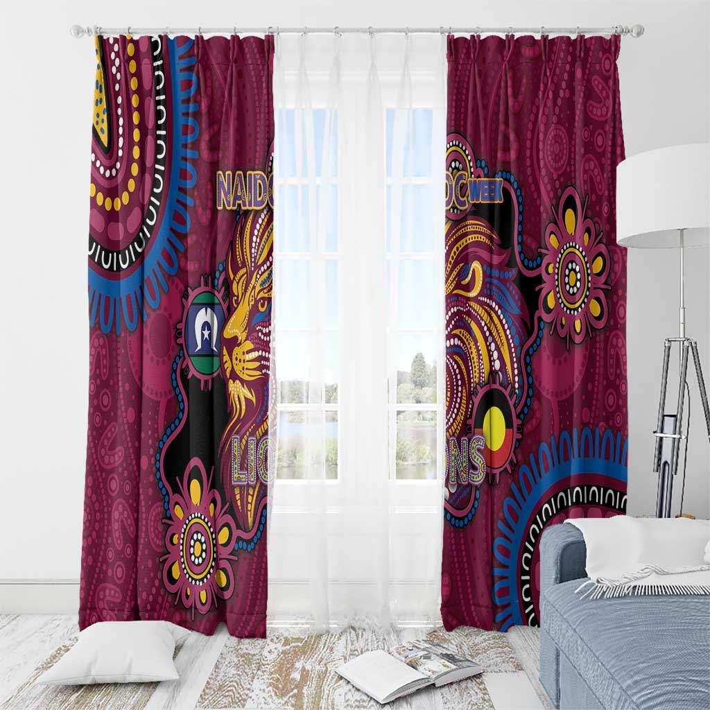 NAIDOC Week Brisbane Lions Window Curtain Australian Aboriginal Art
