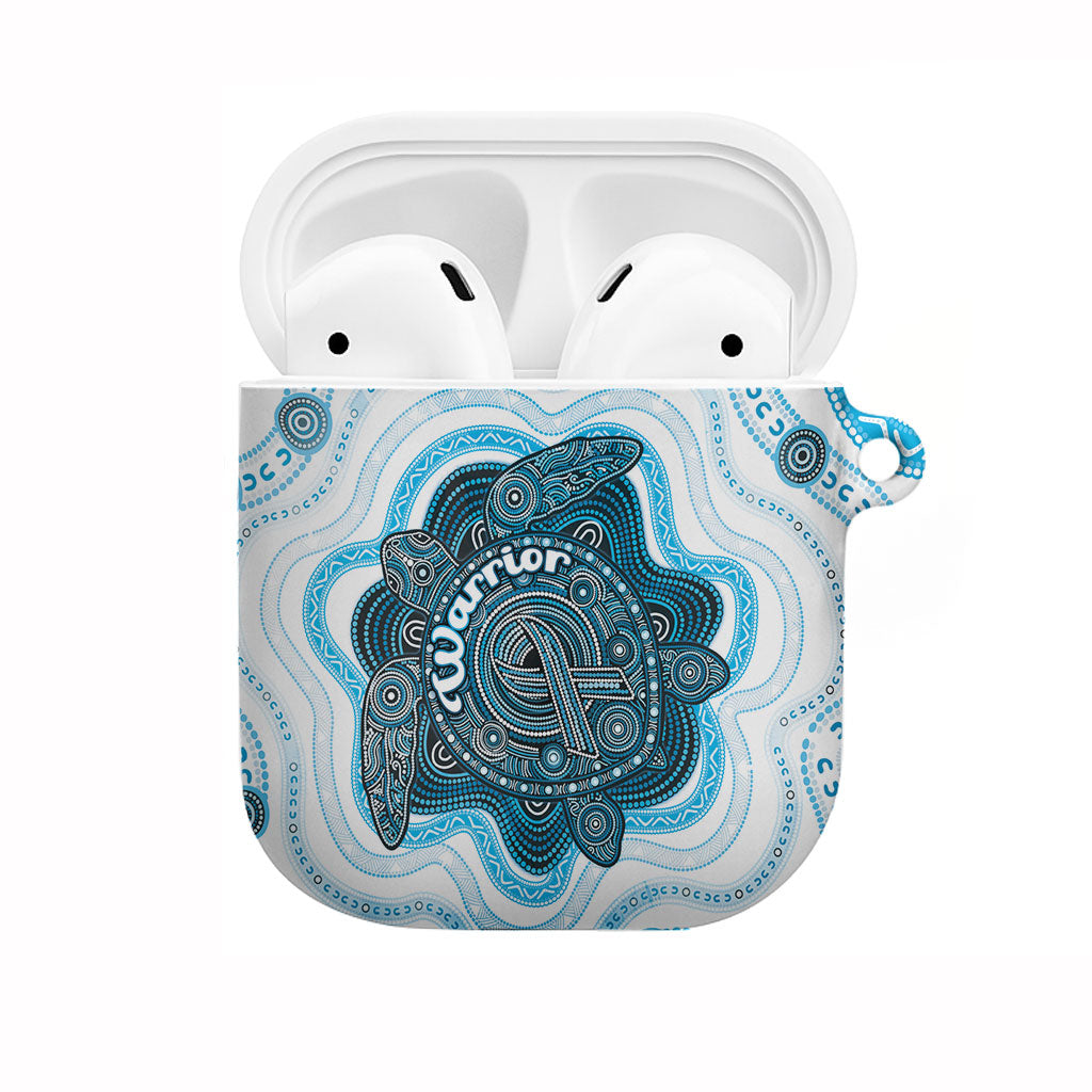 Prostate Cancer Awareness Month AirPods Case Warrior Ribbon Turtle Dot Art Pattern