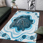 Prostate Cancer Awareness Month Area Rug Warrior Ribbon Turtle Dot Art Pattern