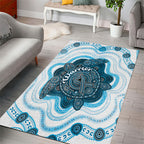 Prostate Cancer Awareness Month Area Rug Warrior Ribbon Turtle Dot Art Pattern