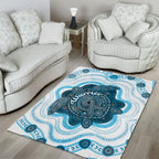 Prostate Cancer Awareness Month Area Rug Warrior Ribbon Turtle Dot Art Pattern