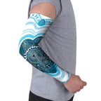 Personalised Prostate Cancer Awareness Month Arm Sleeves Warrior Ribbon Turtle Dot Art Pattern