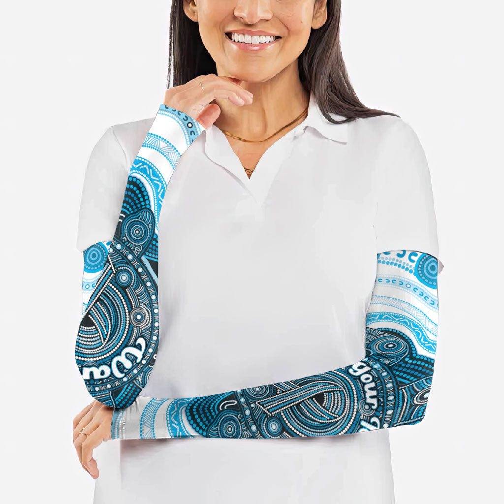 Personalised Prostate Cancer Awareness Month Arm Sleeves Warrior Ribbon Turtle Dot Art Pattern