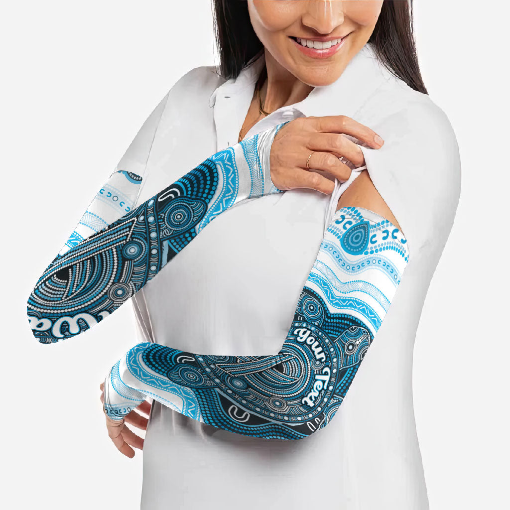 Personalised Prostate Cancer Awareness Month Arm Sleeves Warrior Ribbon Turtle Dot Art Pattern