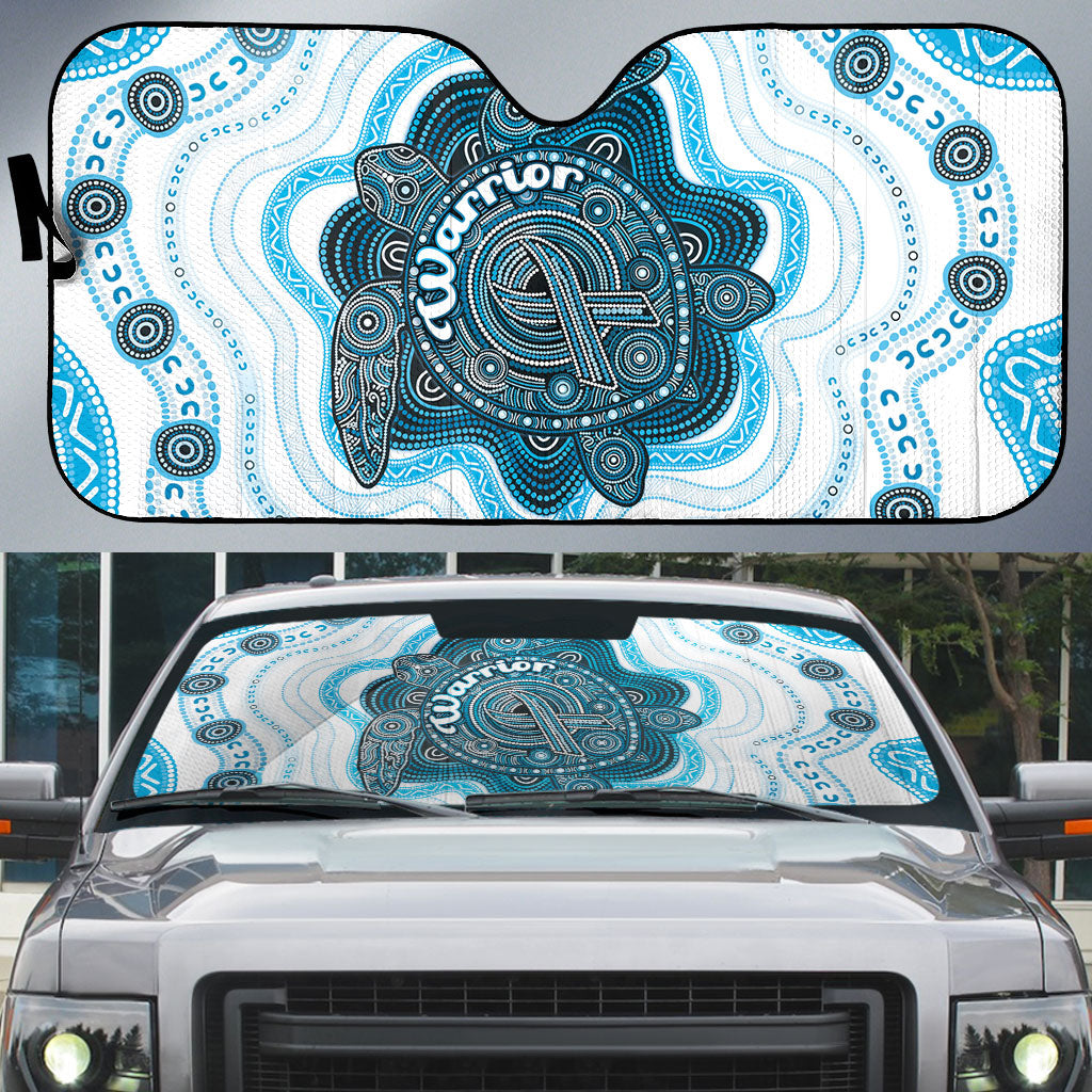 Prostate Cancer Awareness Month Auto Sun Shade Warrior Ribbon Turtle Dot Art Pattern