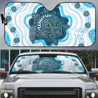 Prostate Cancer Awareness Month Auto Sun Shade Warrior Ribbon Turtle Dot Art Pattern