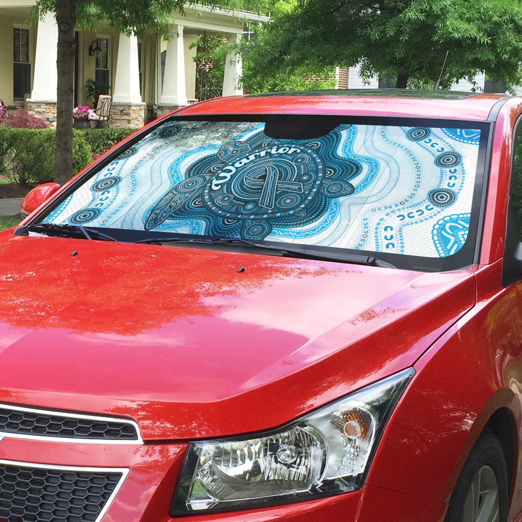Prostate Cancer Awareness Month Auto Sun Shade Warrior Ribbon Turtle Dot Art Pattern