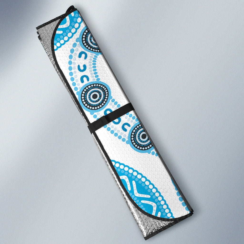 Prostate Cancer Awareness Month Auto Sun Shade Warrior Ribbon Turtle Dot Art Pattern
