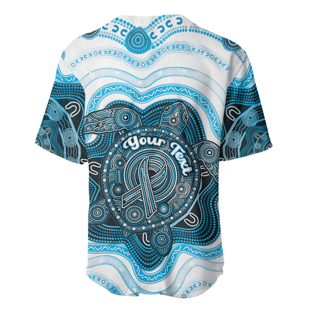 Personalised Prostate Cancer Awareness Month Baseball Jersey Warrior Ribbon Turtle Dot Art Pattern