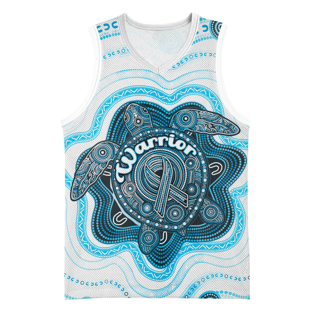 Personalised Prostate Cancer Awareness Month Basketball Jersey Warrior Ribbon Turtle Dot Art Pattern