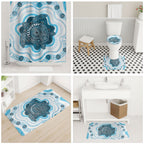 Prostate Cancer Awareness Month Bathroom Set Warrior Ribbon Turtle Dot Art Pattern