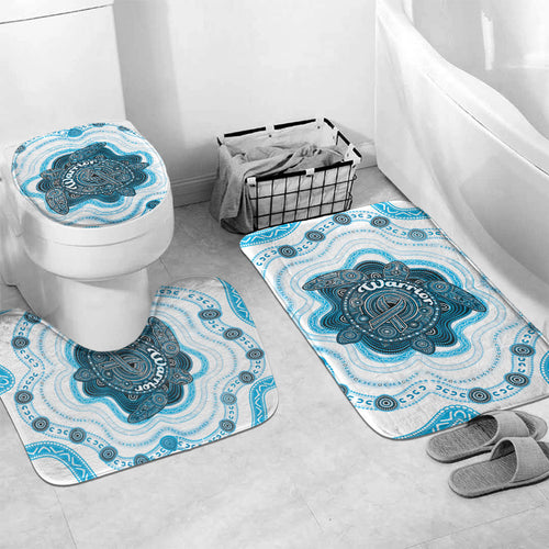 Prostate Cancer Awareness Month Bathroom Set Warrior Ribbon Turtle Dot Art Pattern