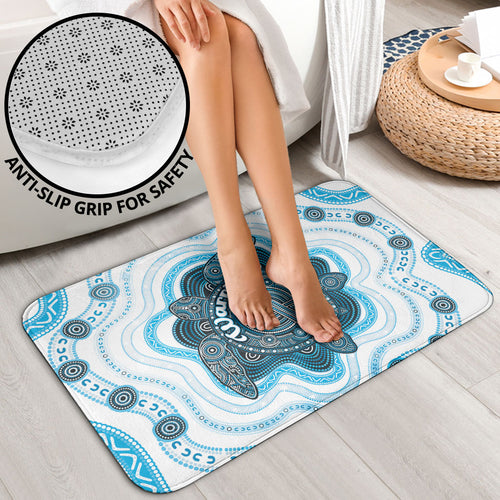 Prostate Cancer Awareness Month Bathroom Set Warrior Ribbon Turtle Dot Art Pattern