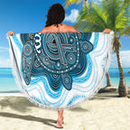 Prostate Cancer Awareness Month Beach Blanket Warrior Ribbon Turtle Dot Art Pattern