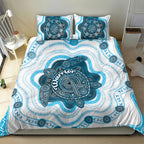 Prostate Cancer Awareness Month Bedding Set Warrior Ribbon Turtle Dot Art Pattern