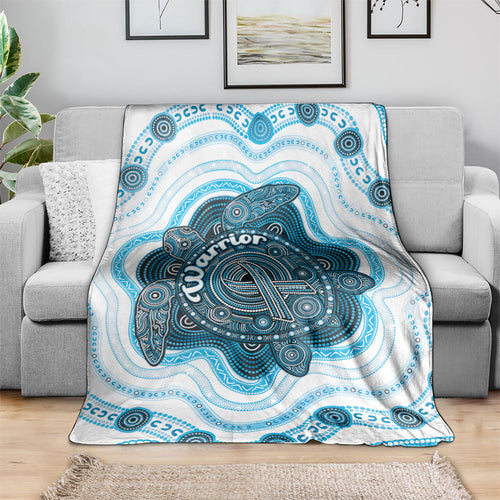 Prostate Cancer Awareness Month Blanket Warrior Ribbon Turtle Dot Art Pattern