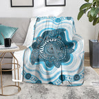 Prostate Cancer Awareness Month Blanket Warrior Ribbon Turtle Dot Art Pattern