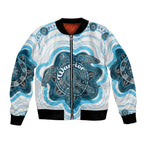 Personalised Prostate Cancer Awareness Month Bomber Jacket Warrior Ribbon Turtle Dot Art Pattern