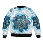 Personalised Prostate Cancer Awareness Month Bomber Jacket Warrior Ribbon Turtle Dot Art Pattern