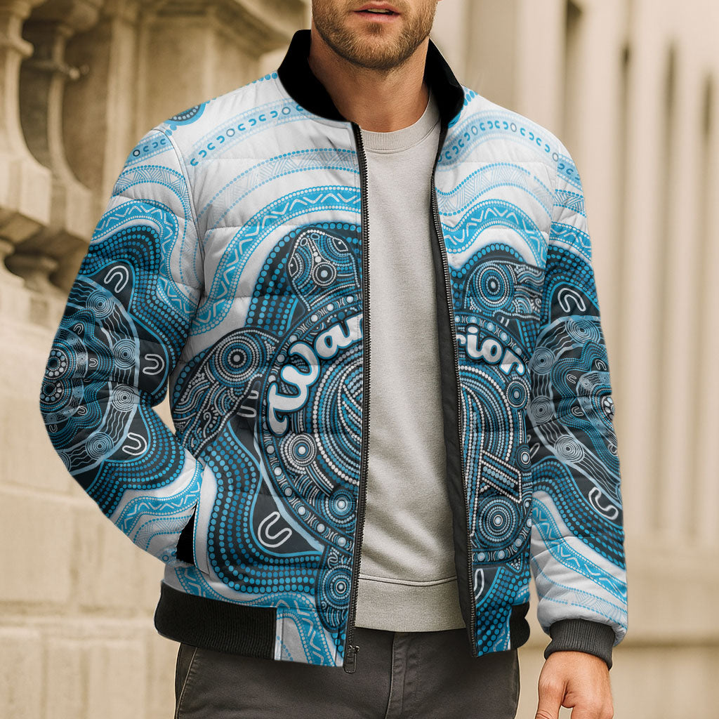 Personalised Prostate Cancer Awareness Month Bomber Puffer Jacket Warrior Ribbon Turtle Dot Art Pattern