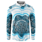 Personalised Prostate Cancer Awareness Month Button Sweatshirt Warrior Ribbon Turtle Dot Art Pattern