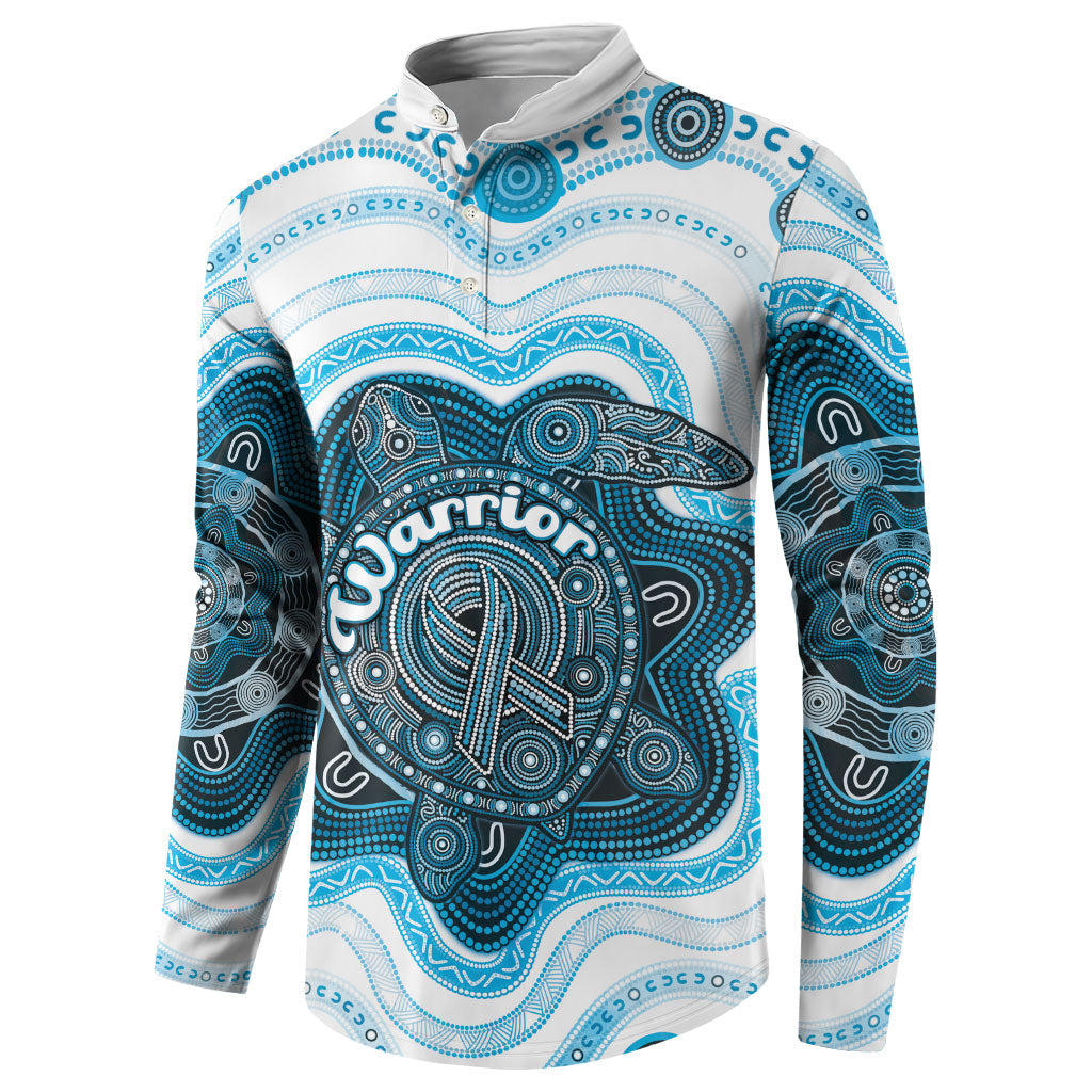 Personalised Prostate Cancer Awareness Month Button Sweatshirt Warrior Ribbon Turtle Dot Art Pattern