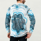 Personalised Prostate Cancer Awareness Month Button Sweatshirt Warrior Ribbon Turtle Dot Art Pattern