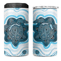 Personalised Prostate Cancer Awareness Month 4 in 1 Can Cooler Tumbler Warrior Ribbon Turtle Dot Art Pattern