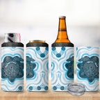 Personalised Prostate Cancer Awareness Month 4 in 1 Can Cooler Tumbler Warrior Ribbon Turtle Dot Art Pattern