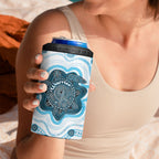 Personalised Prostate Cancer Awareness Month 4 in 1 Can Cooler Tumbler Warrior Ribbon Turtle Dot Art Pattern