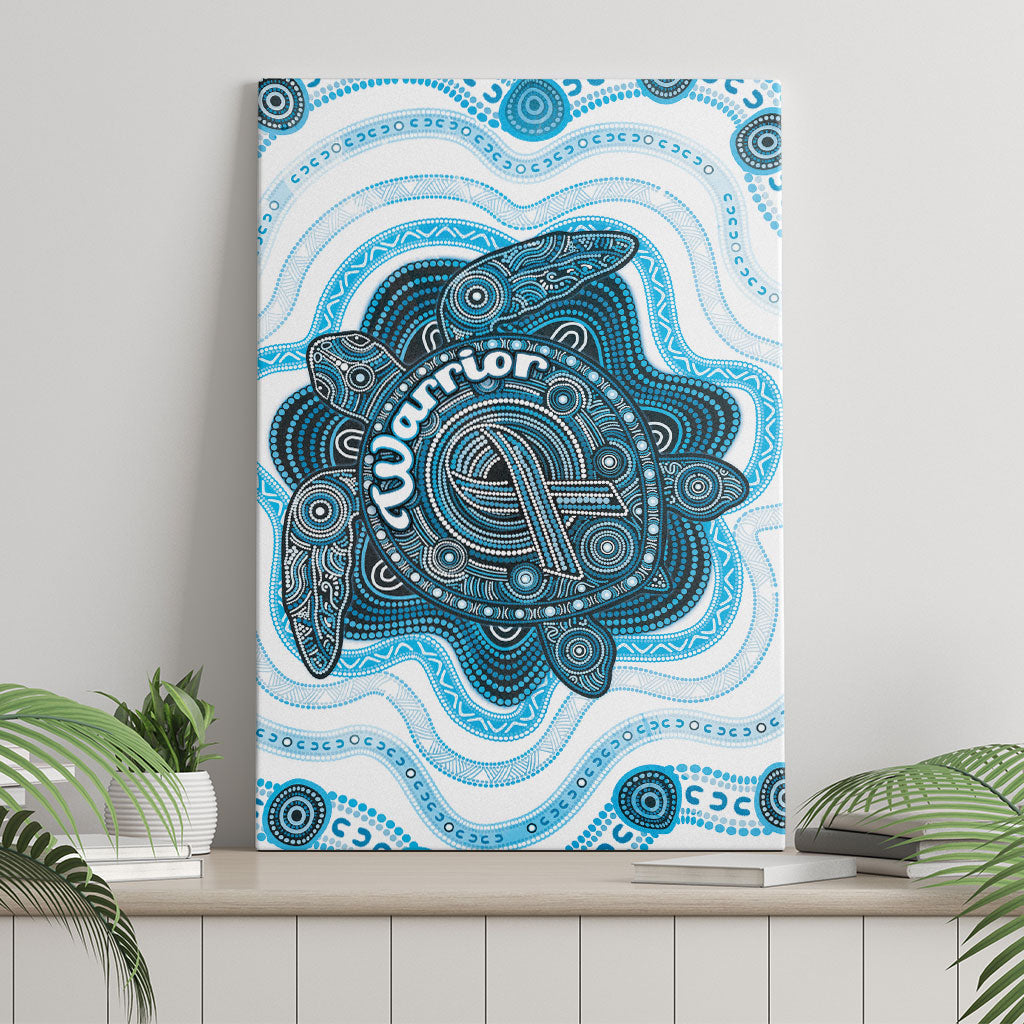 Prostate Cancer Awareness Month Canvas Wall Art Warrior Ribbon Turtle Dot Art Pattern