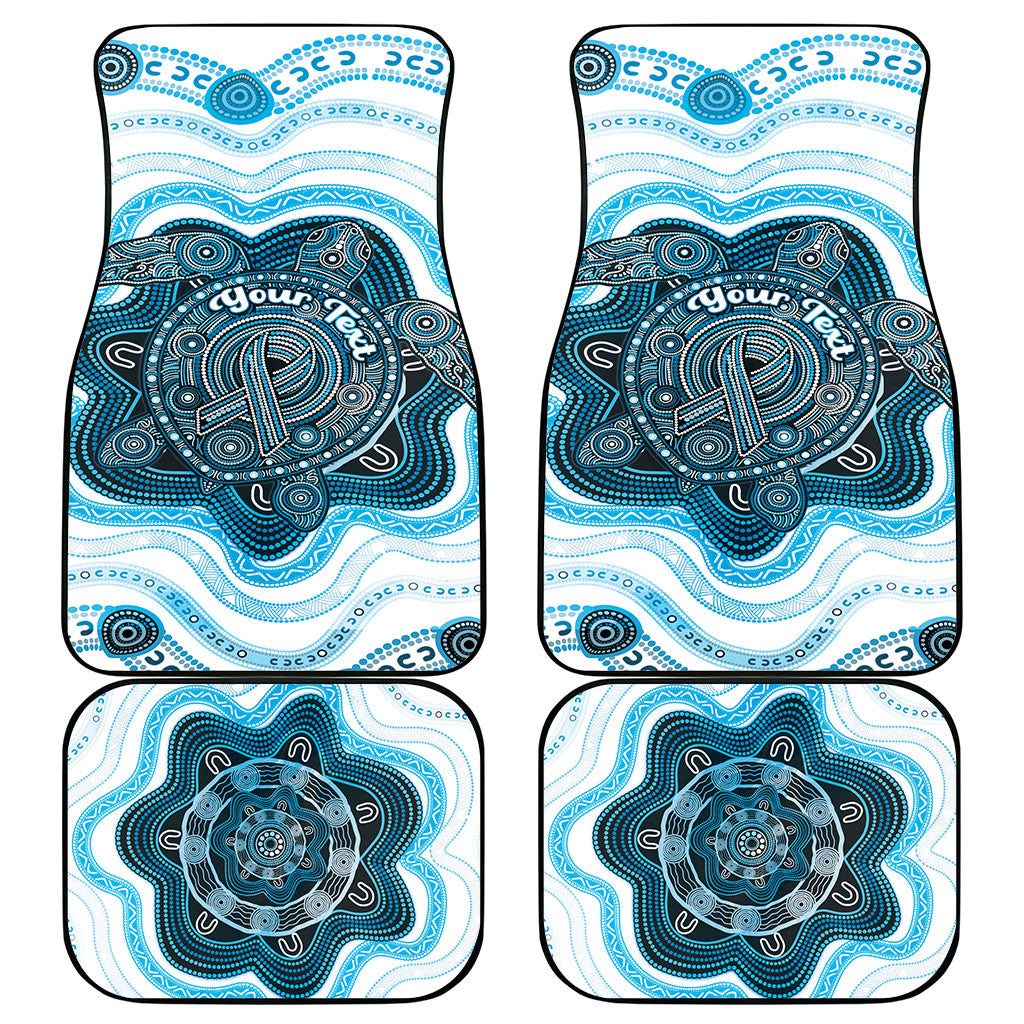 Personalised Prostate Cancer Awareness Month Car Mats Warrior Ribbon Turtle Dot Art Pattern