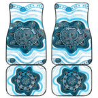 Personalised Prostate Cancer Awareness Month Car Mats Warrior Ribbon Turtle Dot Art Pattern