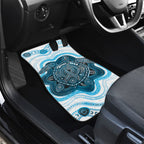 Personalised Prostate Cancer Awareness Month Car Mats Warrior Ribbon Turtle Dot Art Pattern