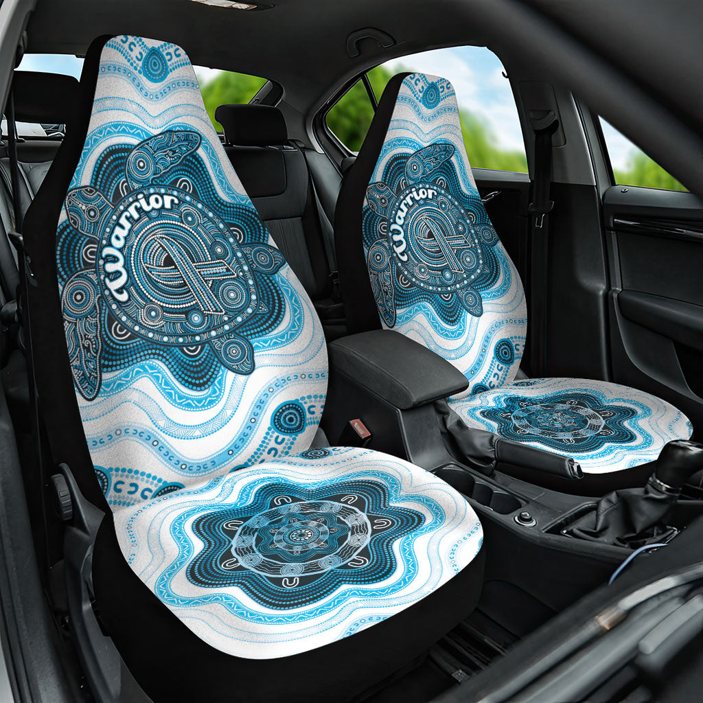 Prostate Cancer Awareness Month Car Seat Cover Warrior Ribbon Turtle Dot Art Pattern