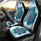 Prostate Cancer Awareness Month Car Seat Cover Warrior Ribbon Turtle Dot Art Pattern