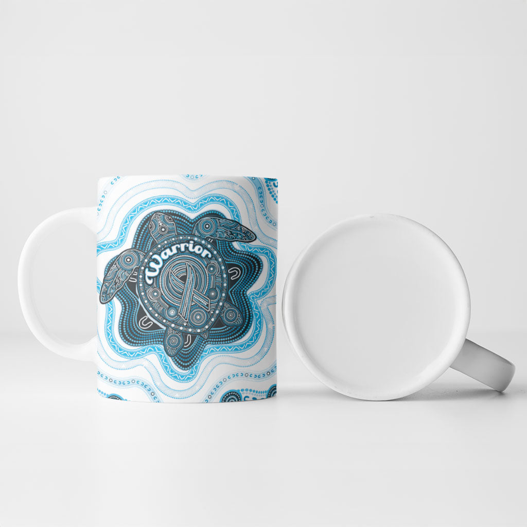 Personalised Prostate Cancer Awareness Month Ceramic Mug Warrior Ribbon Turtle Dot Art Pattern
