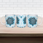 Personalised Prostate Cancer Awareness Month Ceramic Mug Warrior Ribbon Turtle Dot Art Pattern