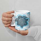 Personalised Prostate Cancer Awareness Month Ceramic Mug Warrior Ribbon Turtle Dot Art Pattern