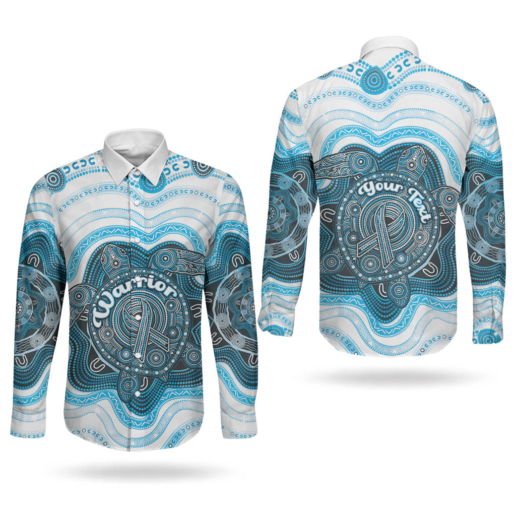 Personalised Prostate Cancer Awareness Month Couples Matching Off Shoulder Maxi Dress and Long Sleeve Button Shirt Warrior Ribbon Turtle Dot Art Pattern