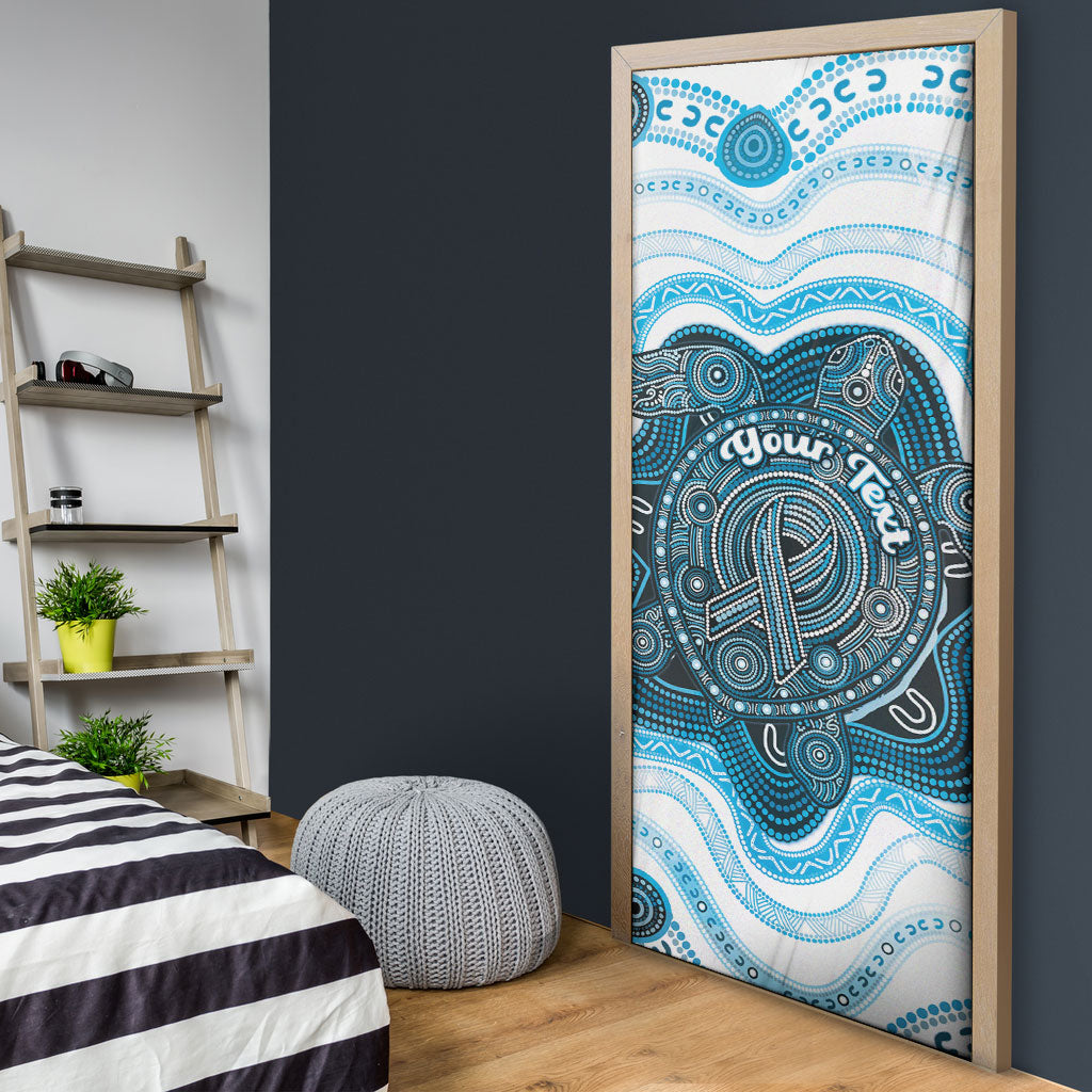 Personalised Prostate Cancer Awareness Month Door Cover Warrior Ribbon Turtle Dot Art Pattern
