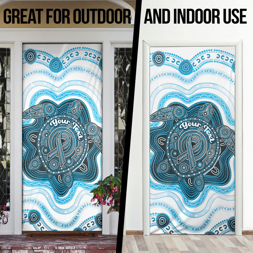 Personalised Prostate Cancer Awareness Month Door Cover Warrior Ribbon Turtle Dot Art Pattern