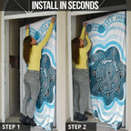 Personalised Prostate Cancer Awareness Month Door Cover Warrior Ribbon Turtle Dot Art Pattern